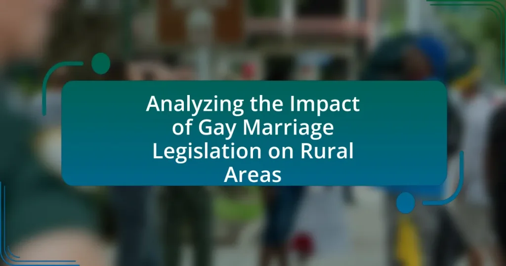 Analyzing the Impact of Gay Marriage Legislation on Rural Areas