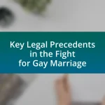 Key Legal Precedents in the Fight for Gay Marriage