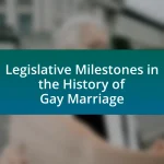 Legislative Milestones in the History of Gay Marriage
