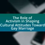 The Role of Activism in Shaping Cultural Attitudes Toward Gay Marriage