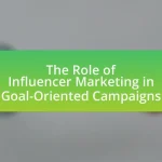 The Role of Influencer Marketing in Goal-Oriented Campaigns