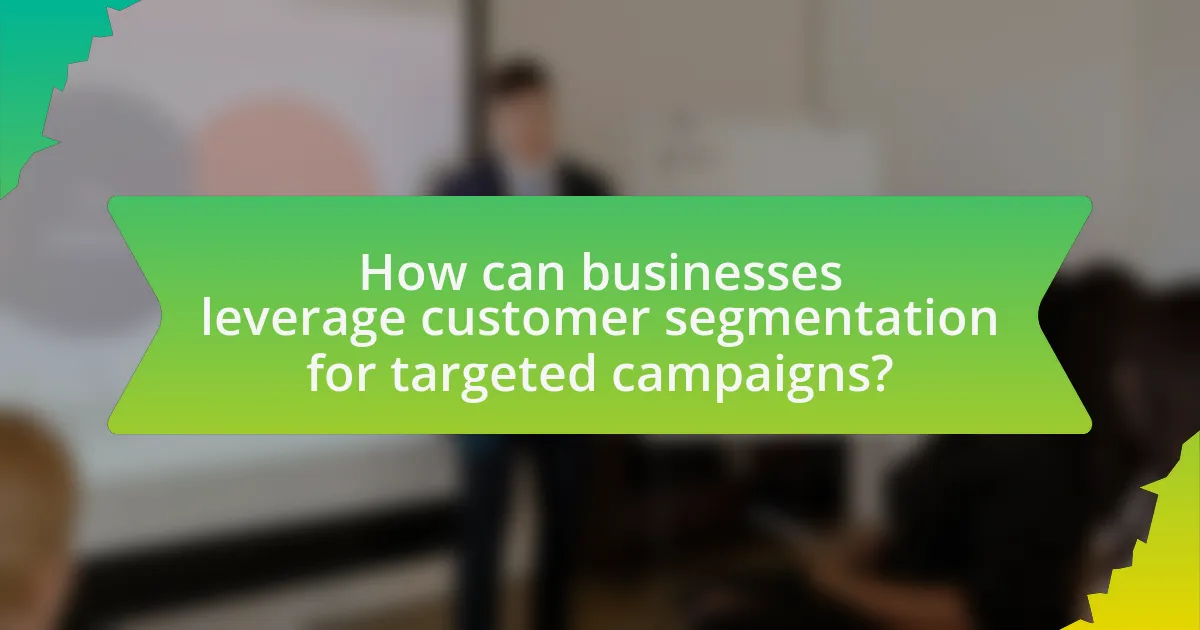 How can businesses leverage customer segmentation for targeted campaigns?