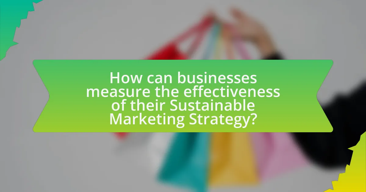 How can businesses measure the effectiveness of their Sustainable Marketing Strategy?