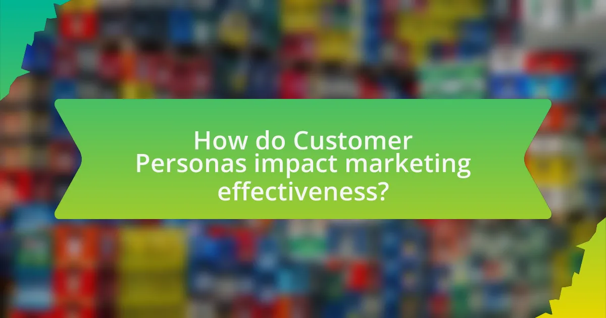 How do Customer Personas impact marketing effectiveness?
