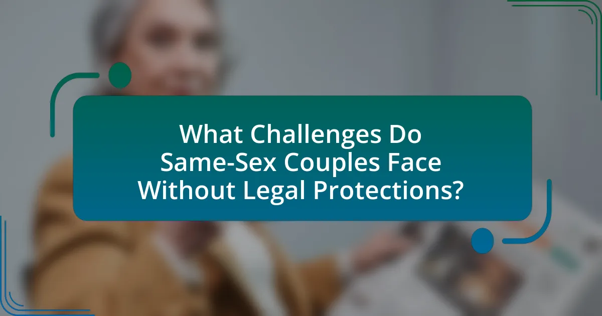 What Challenges Do Same-Sex Couples Face Without Legal Protections?
