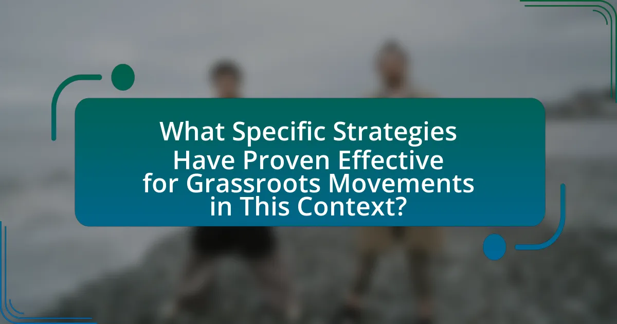 What Specific Strategies Have Proven Effective for Grassroots Movements in This Context?