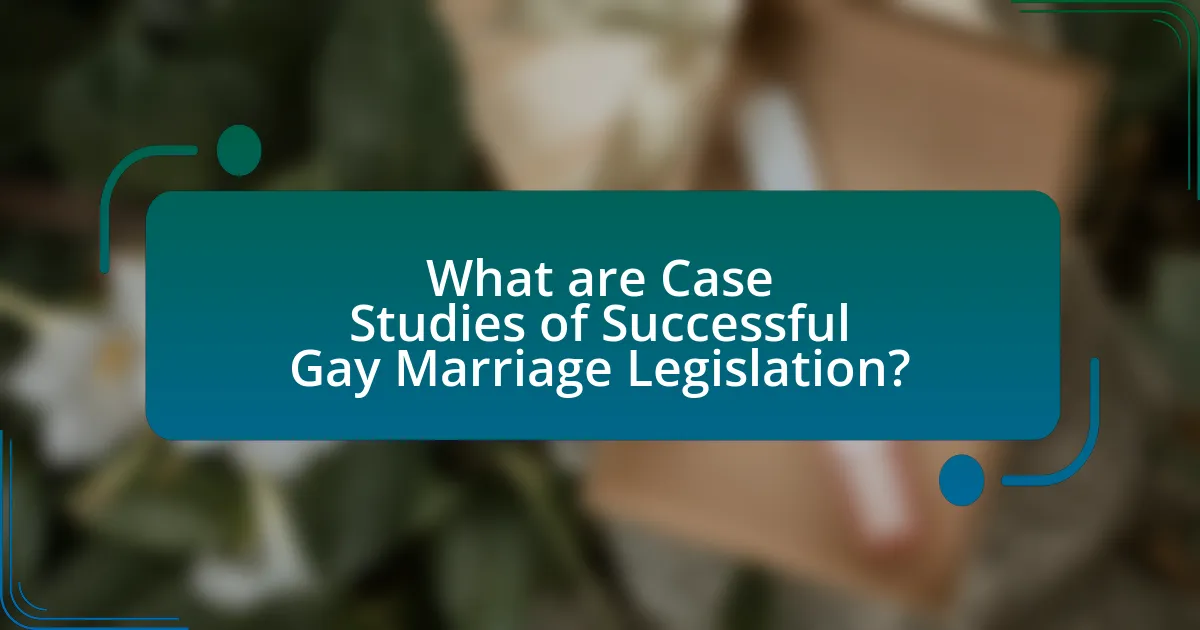 What are Case Studies of Successful Gay Marriage Legislation?