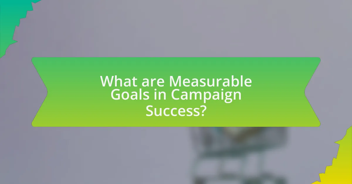What are Measurable Goals in Campaign Success?