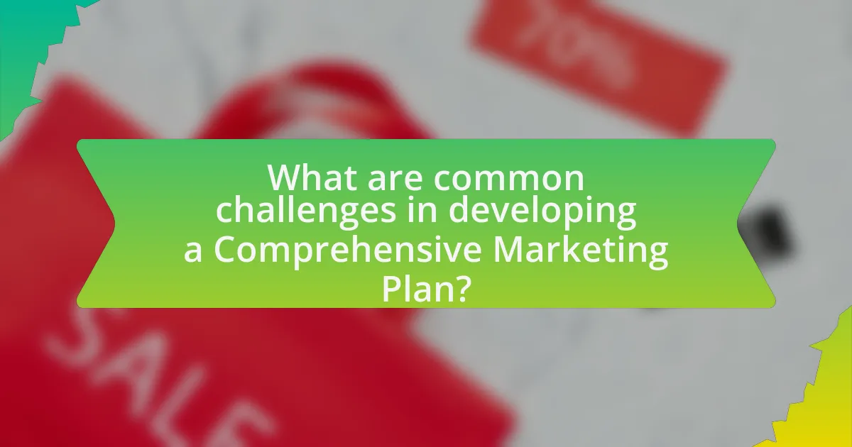 What are common challenges in developing a Comprehensive Marketing Plan?