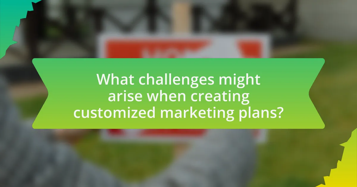 What challenges might arise when creating customized marketing plans?