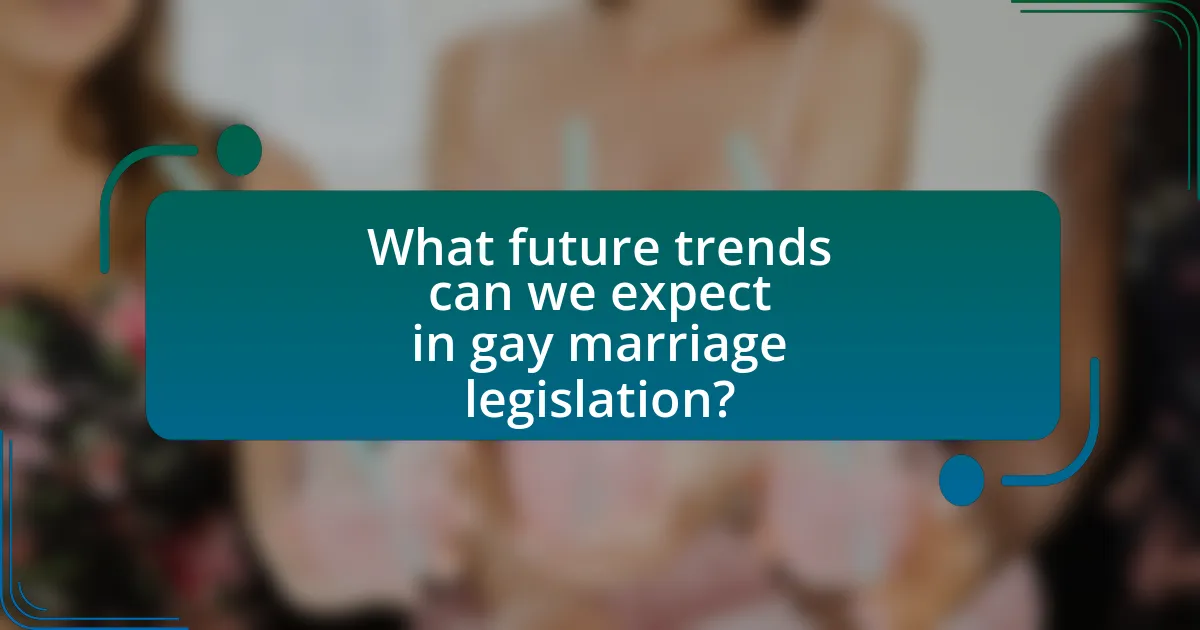 What future trends can we expect in gay marriage legislation?