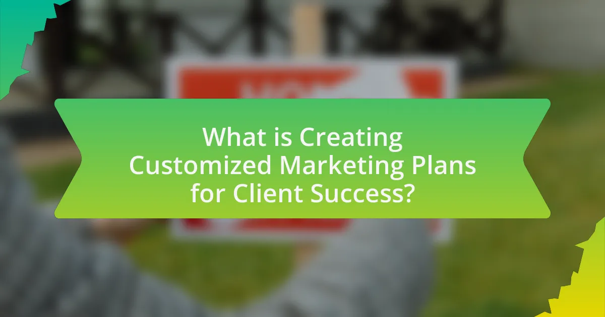 What is Creating Customized Marketing Plans for Client Success?