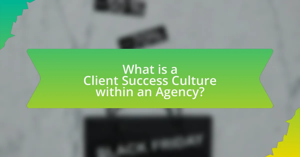 What is a Client Success Culture within an Agency?