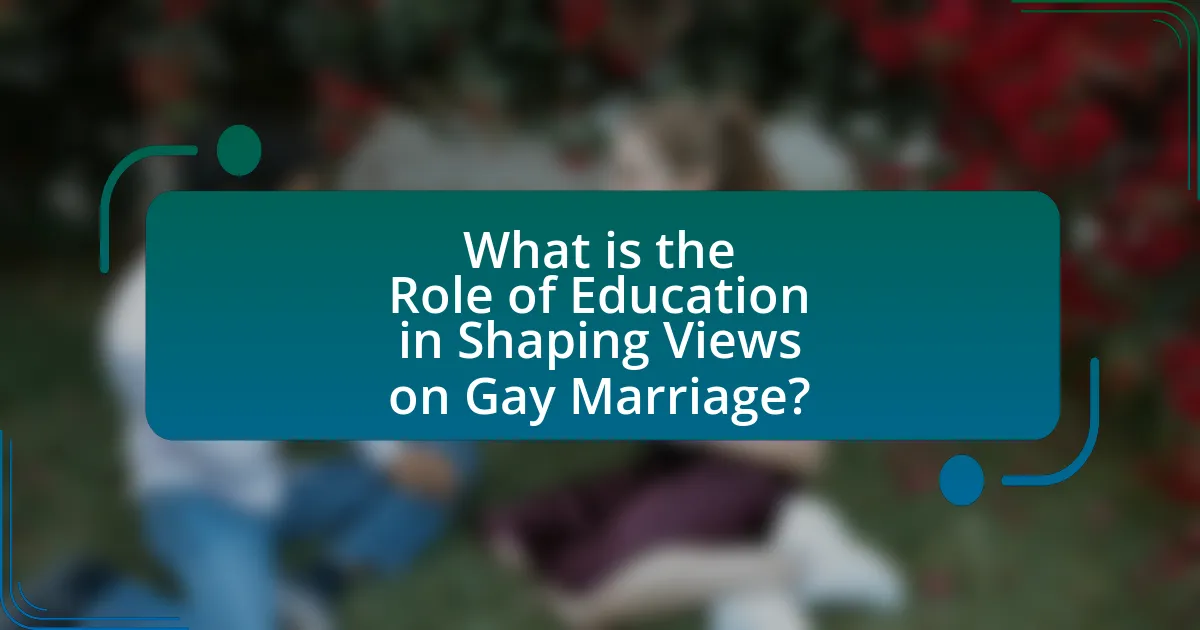 What is the Role of Education in Shaping Views on Gay Marriage?